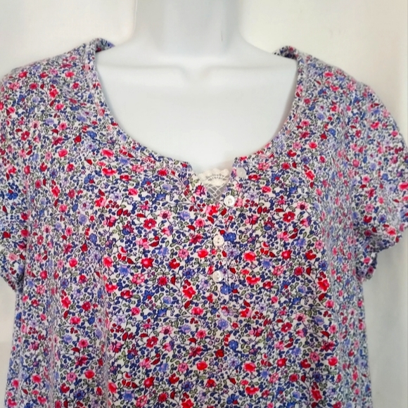 Karen Neubuther Small Flower Print Night Gown. Size M - Picture 2 of 9